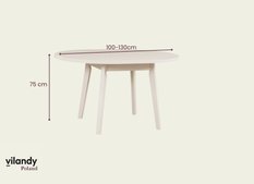 Stół drewniany okrągły rozkładany Freedom Kaszmir 100/130 cm - Miniaturka zdjęcia nr 4