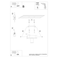 Plafon TAVO 1 10x13.5x13.5cm E27 nowoczesna lampa do salonu - Miniaturka zdjęcia nr 6