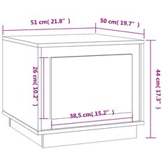 Stolik kawowy 51x50x44 cm z zamykaną szafką biały o wysokim połysku do salonu - Miniaturka zdjęcia nr 10