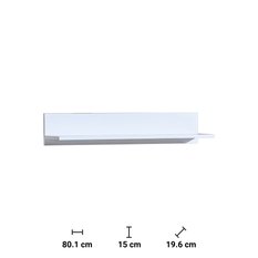 Szafka wisząca 80,1x19,6x15 cm Acra z jedną półką biel arktyczna do pokoju - Miniaturka zdjęcia nr 2