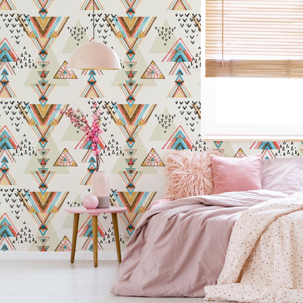 Tapeta Ścienna Kolorowe WZORY Geometryczne Boho  nr. 7