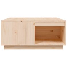 Stolik kawowy 80x81x36,5 cm z przestronnymi półkami lite drewno sosnowe do salonu - Miniaturka zdjęcia nr 6