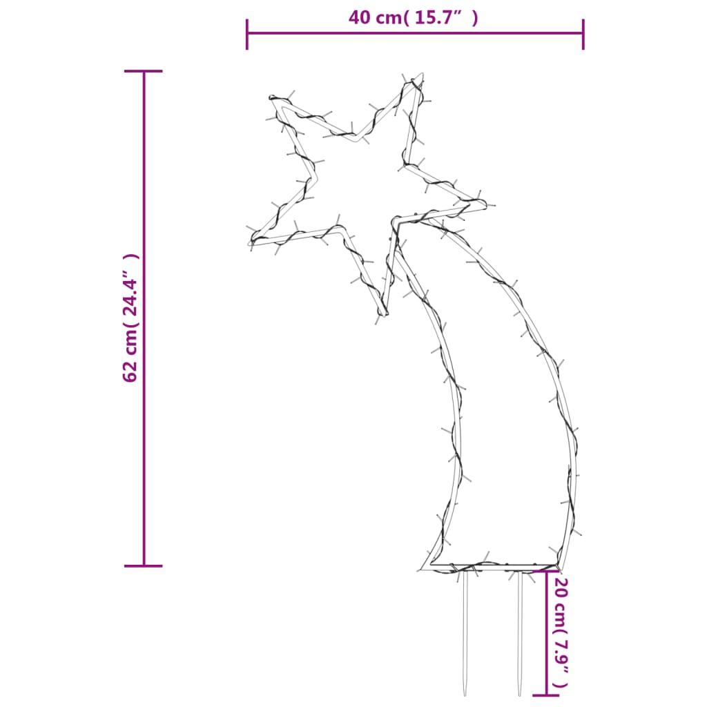 Gwiazda betlejemska ze szpikulcami 62 cm do ogrodu  nr. 10