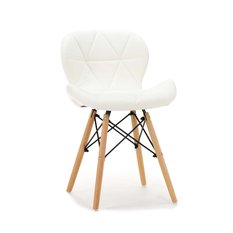 Krzesło DURO białe tapicerowane ekoskórą do jadalni lub salonu