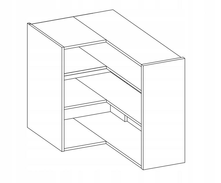 Szafka kuchenna wisząca 59,9x31x71 cm narożna typu L dąb artisan do kuchni nr. 2