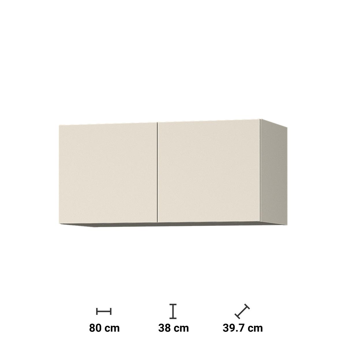 Szafka 80x39,7x38 cm Melo nadstawka szafy z dwoma drzwiczkami kaszmir do salonu i pokoju nr. 3