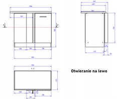 Szafka kuchenna dolna 100x86x60 cm stojąca narożna z blatem dąb sonoma do kuchni - Miniaturka zdjęcia nr 5