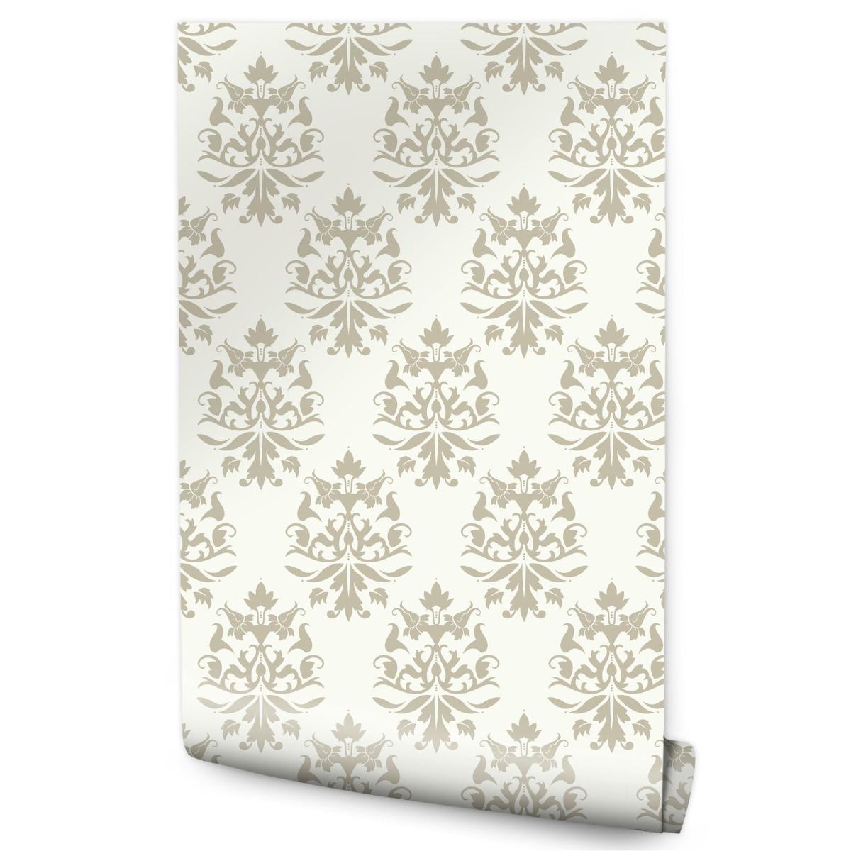 Tapeta Ścienna Beżowe ORNAMENTY Damasceńskie Dekor 