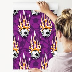 Tapeta Dla Chłopca Płonące Piłki Nożne SPORT Ogień  - Miniaturka zdjęcia nr 5