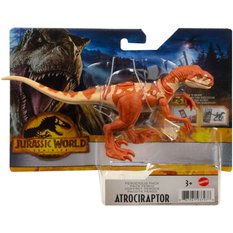 Dinozaur atrociraptor pomarańczowy jurassic world dominion park jurajski dla dziecka