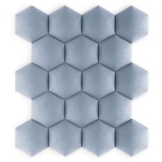 Panele tapicerowane  26x30 cm hexagon magic velvet błękitny - Miniaturka zdjęcia nr 7
