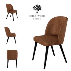 Krzesło FIESTA KR-2 53x49x83 cm tapicerowane do jadalni brązowy