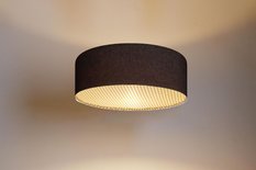 Plafon 50 cm do salonu sypialni lampa z blendą rattanową brązowy - Miniaturka zdjęcia nr 5