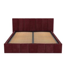 Łóżko tapicerowane 160x200 premium z pojemnikiem do sypialni bordowe wezgłowie 107 cm - Miniaturka zdjęcia nr 15