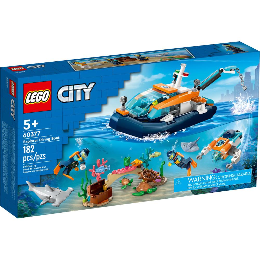 Duży zestaw klocków lego city oryginalny łódź do nurkowania badacza 60377 dla dziecka nr. 1