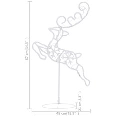 Świąteczne lecące renifery 260 cm z saniami akryl - Miniaturka zdjęcia nr 11