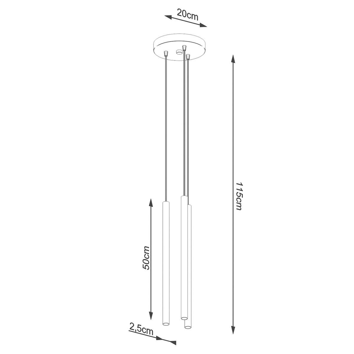 Lampa wisząca PASTELO 3P złota 115x20x20cm nowoczesna G9 do salonu nr. 5