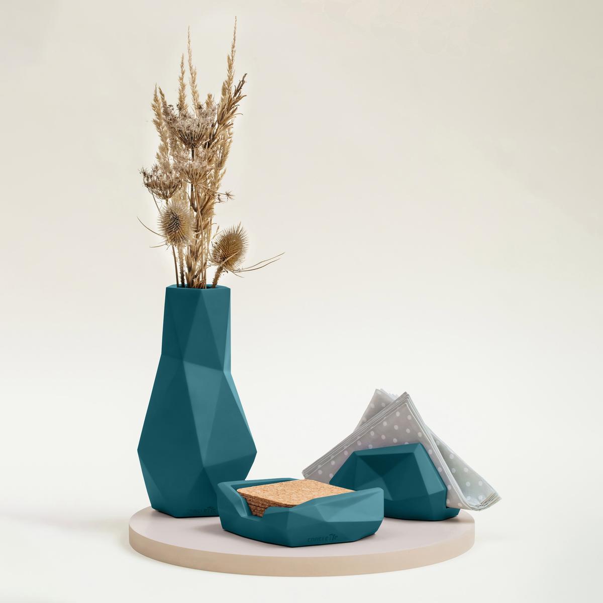 Serwetownik Low-Poly Dark Turquoise Poli nr. 3