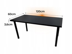 Biurko gamingowe model 1 Low 120x60x36 cm czarne led do pokoju gracza - Miniaturka zdjęcia nr 4