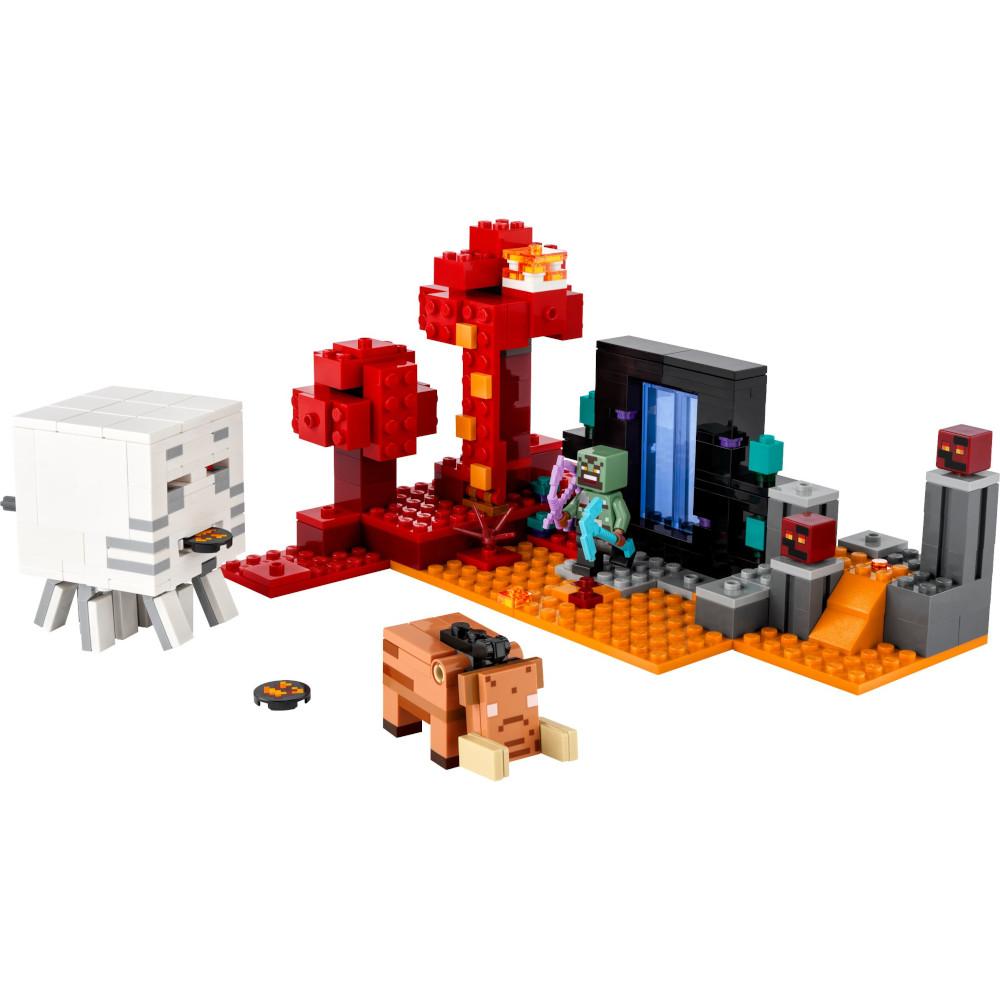 Zestaw klocków zasadzka w portalu do netheru 21255 lego minecraft duży dla dziecka nr. 2