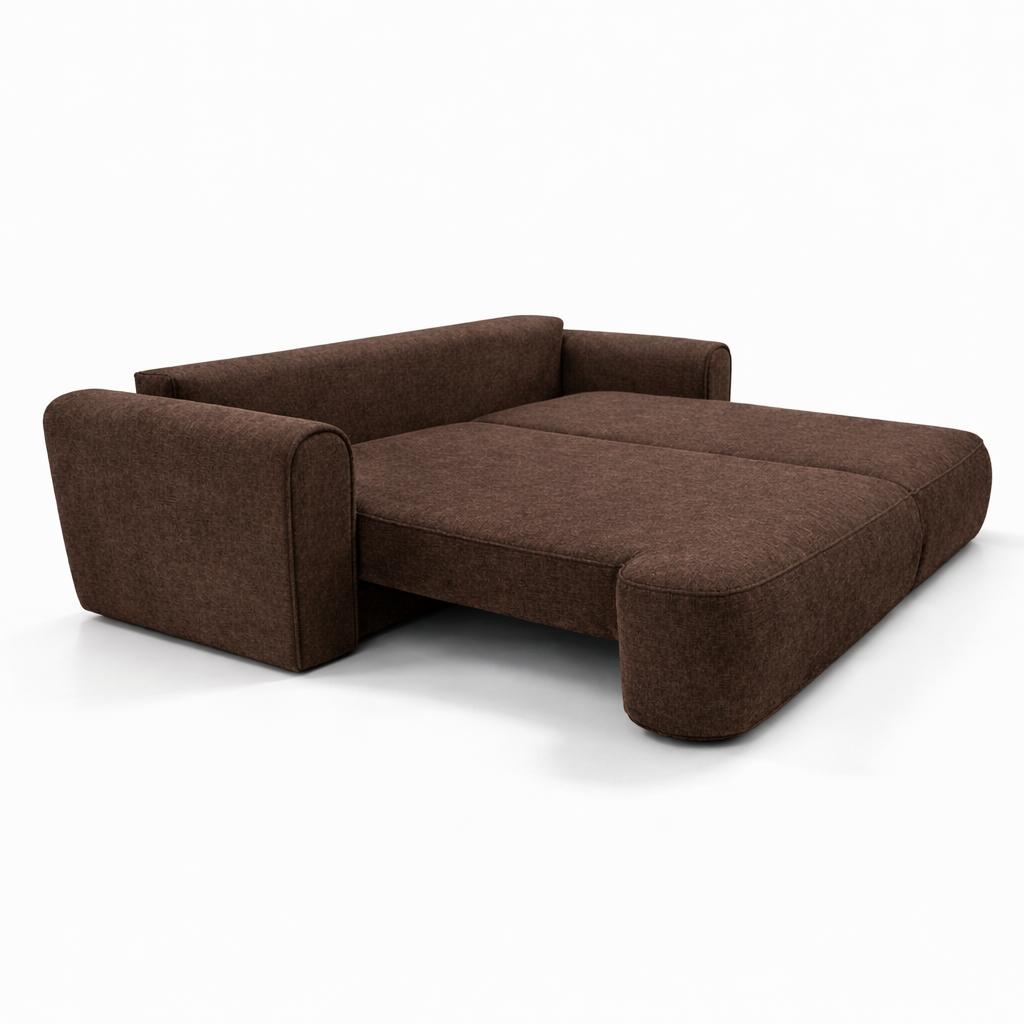 Kanapa z funkcją spania ITALY 250x100x82 cm FLOW 01 trzyosobowa sofa rozkładana brązowa nr. 5