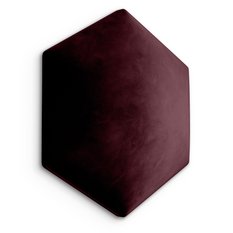 Panele tapicerowane 35x40 cm na ścianę hexagon bordowy  - Miniaturka zdjęcia nr 1