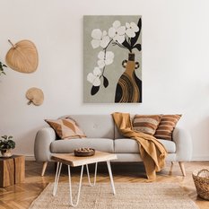 Obraz Do Salonu Orchidea Kwiaty Natura Abstrakcja Styl Boho 80x120cm - Miniaturka zdjęcia nr 3