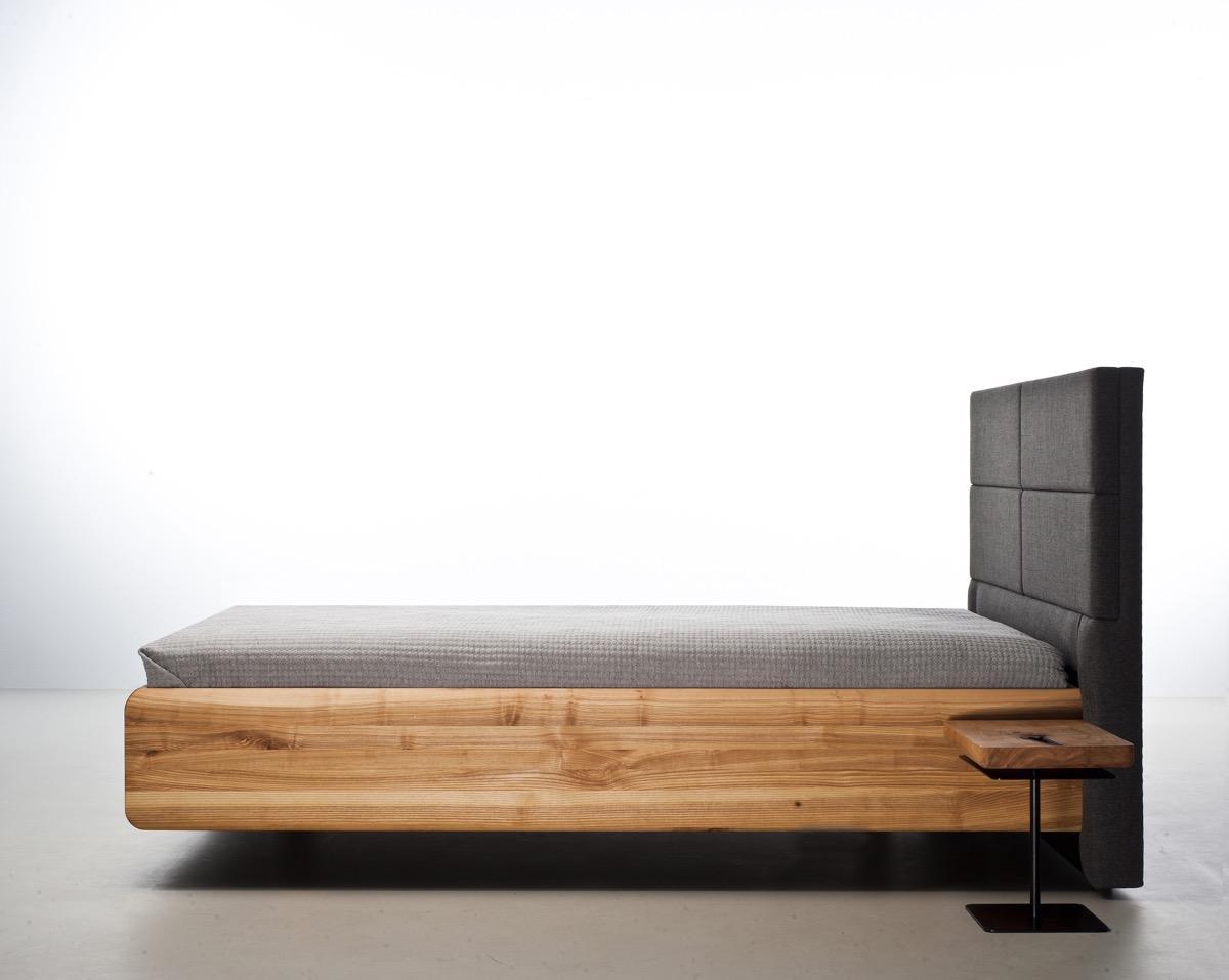 Łóżko BOXSPRING 180x200 elegancka modna rama z litego drewna olchowego z tapicerowanym zagłówkiem nr. 3