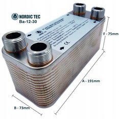 Wymiennik ciepła Ba-12-30 z izolacją do kotłowni - Miniaturka zdjęcia nr 2