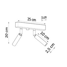 Plafon EYETECH 2 czarny 20x3x25cm nowoczesna lampa G9 do salonu - Miniaturka zdjęcia nr 4