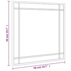 Lustro 50x50 cm do sypialni łazienki ścienne kwadratowe żelazo czarne  - Miniaturka zdjęcia nr 7