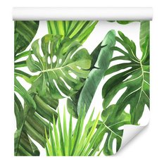Tapeta liście tropikalne zieleń przyroda jadalnia 