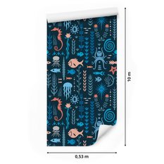 Tapeta W Rolce Podwodne Kolorowe RYBKI Roślinki 53x1000  - Miniaturka zdjęcia nr 2