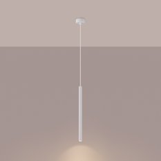 Lampa wisząca ARCHE 1 biała 120x8x8cm nowoczesna lampa G9 do salonu - Miniaturka zdjęcia nr 3