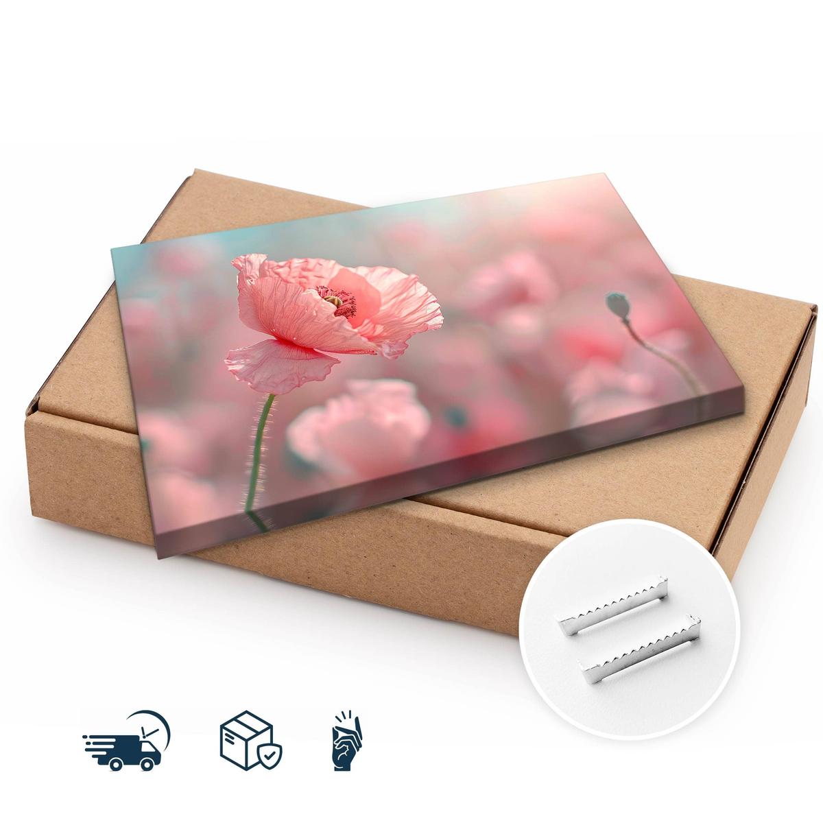 Obraz Na Płótnie Różowe Maki Na Łące Natura 120x80 Polna Przyroda nr. 9