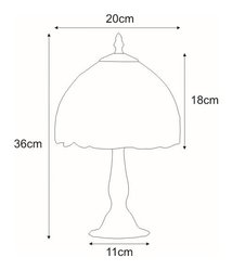 Lampka stołowa / nocna K-G08529 TECO 20x36x18 cm do salonu lub pokoju wielokolorowy - Miniaturka zdjęcia nr 2