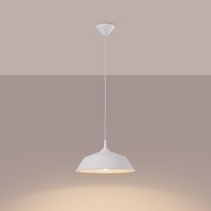 Lampa wisząca FRIKA biała 74x34x34cm nowoczesna E27 do salonu - Miniaturka zdjęcia nr 3