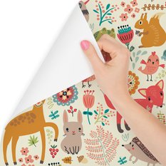 Tapeta dla dzieci – Wesołe leśne zwierzątka  - Miniaturka zdjęcia nr 3