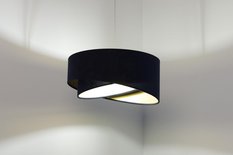 Lampa 45 cm do sypialni salonu wisząca asymetryczna granat-złota - Miniaturka zdjęcia nr 6