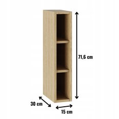 Korpus szafka kuchenna górna 15x72x30 cm z akcesoriami dąb kamienny - Miniaturka zdjęcia nr 2