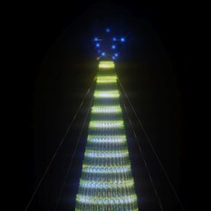 Stożkowa choinka z lampek, 1544 niebieskich LED, 500 cm - Miniaturka zdjęcia nr 6