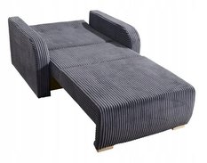 Sofa jednoosobowa Lili 85x103x97 cm do salonu z funkcją spania  rozkładana sztruks ciemnoszara - Miniaturka zdjęcia nr 5