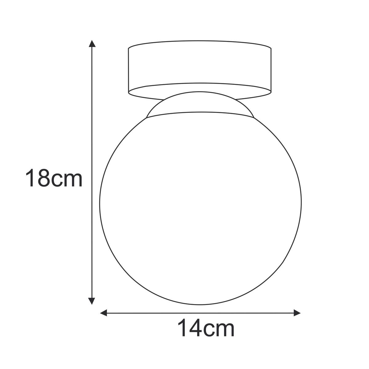 Lampa sufitowa K-5360 INEZ 14x18x14 cm do salonu lub pokoju czarny/biały nr. 3