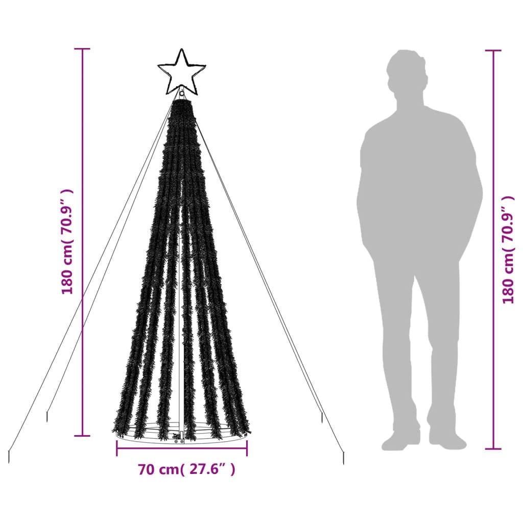 Stożkowa choinka z lampek, 275 ciepłych białych LED, 180 cm nr. 10