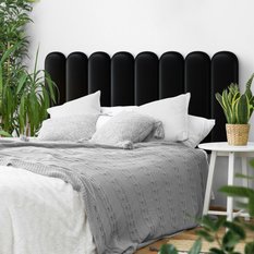 Panele tapicerowane 20x80 cm na ścianę płotek eko skóra czarny - Miniaturka zdjęcia nr 4