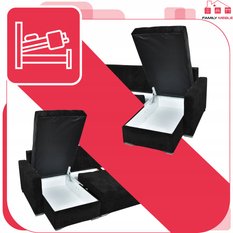 Narożnik Bonito BIG 296x74x104 cm kształt U z funkcją spania i przechowywania Anafi sztruks czarny - Miniaturka zdjęcia nr 6