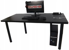 Biurko gamingowe 136x66x36 cm czarne stół komputerowy czarny do pokoju gracza
