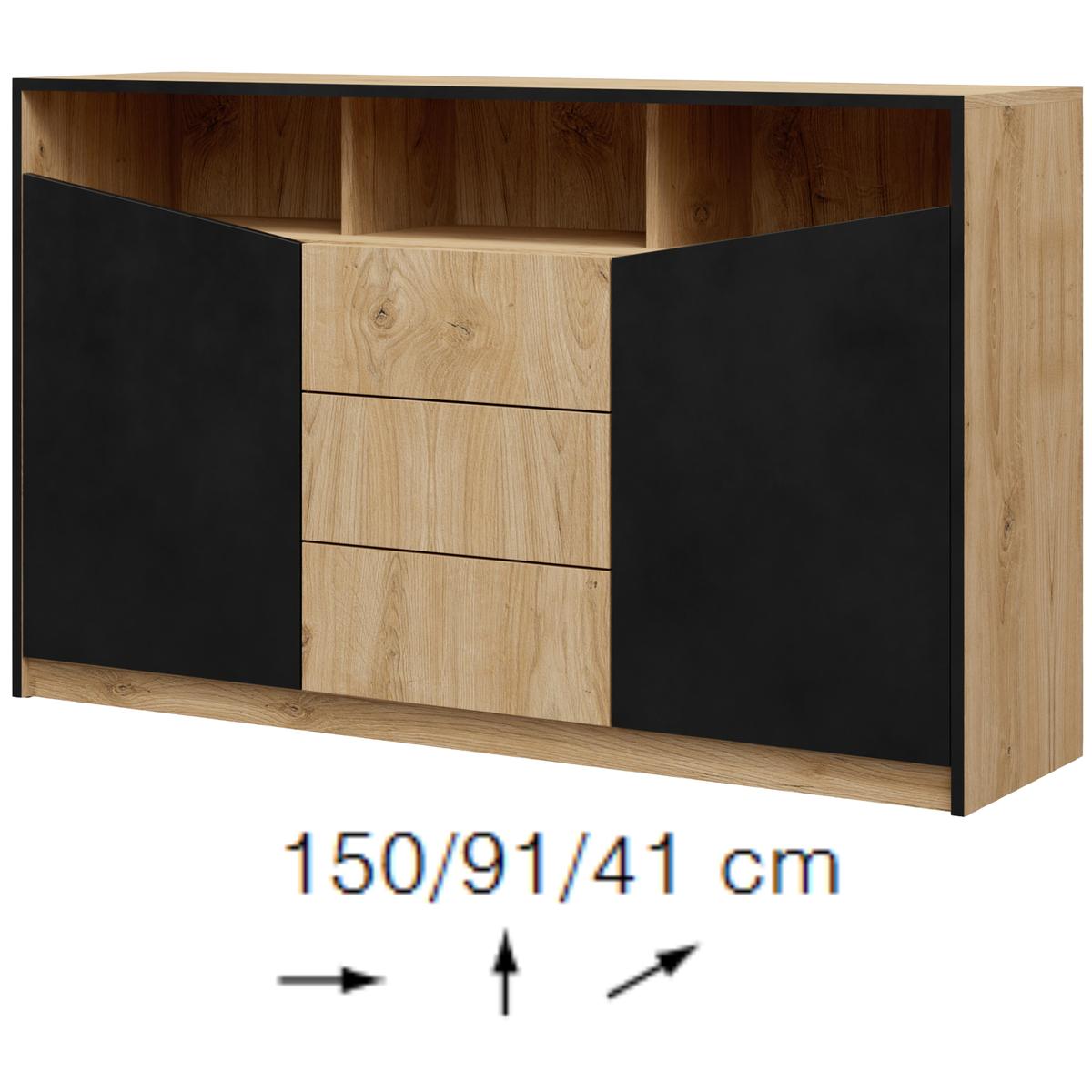 Komoda Aston 150 cm do salonu sypialni dąb nr. 2