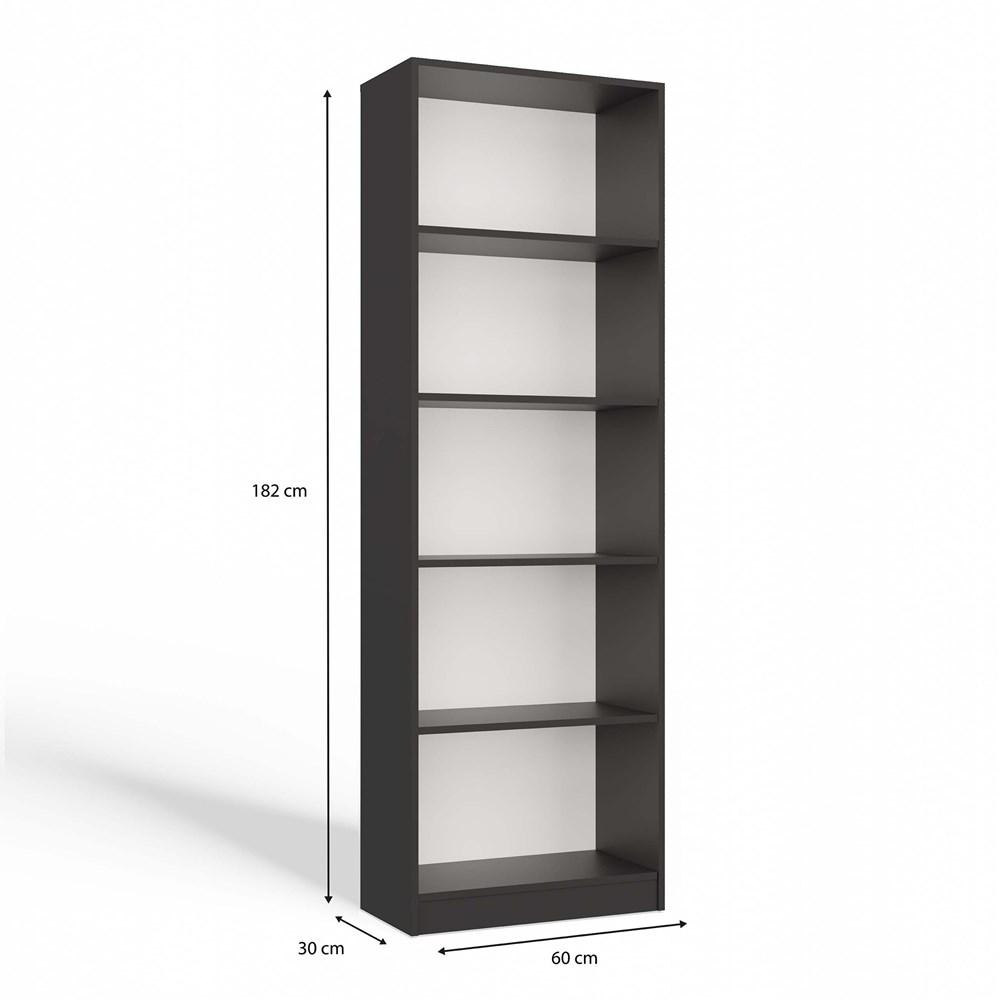 Regał Onyx 182x60x30 cm do sypialni salonu biura antracyt nr. 10