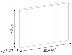 Szafka Łazienkowa Z Umywalką 50 cm BLAT DĄB 2 Drzwi Wisząca Ryfle NOVA BLACK - Miniaturka zdjęcia nr 4